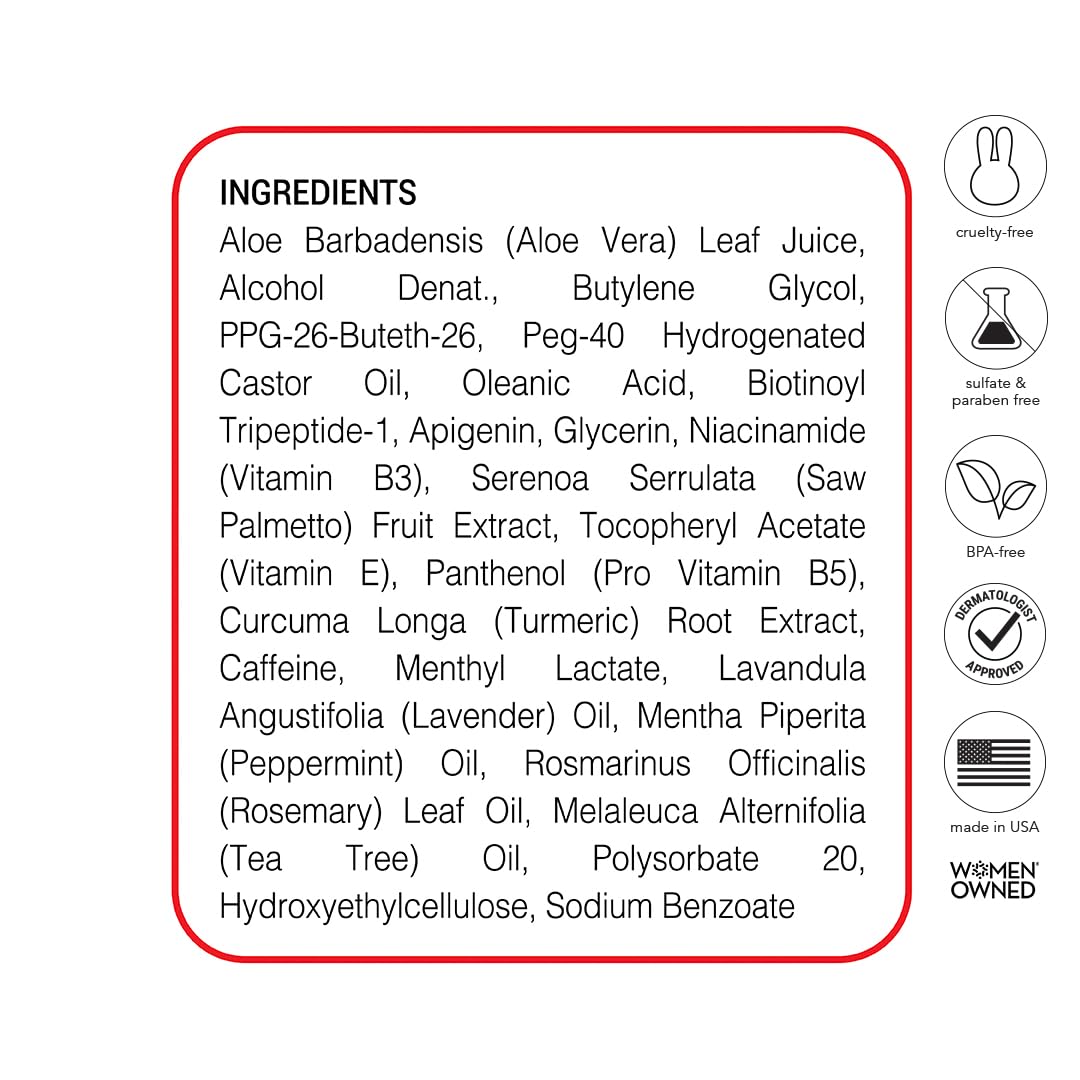 HAIRtamin Gorgeous Growth Travel Scalp Serum Natural Hair Growth Thickening Treatment | Visibly Increases Thicker Looking Hair And Promotes Scalp Health | Nourishes & Hydrates Dry, Itchy Scalp