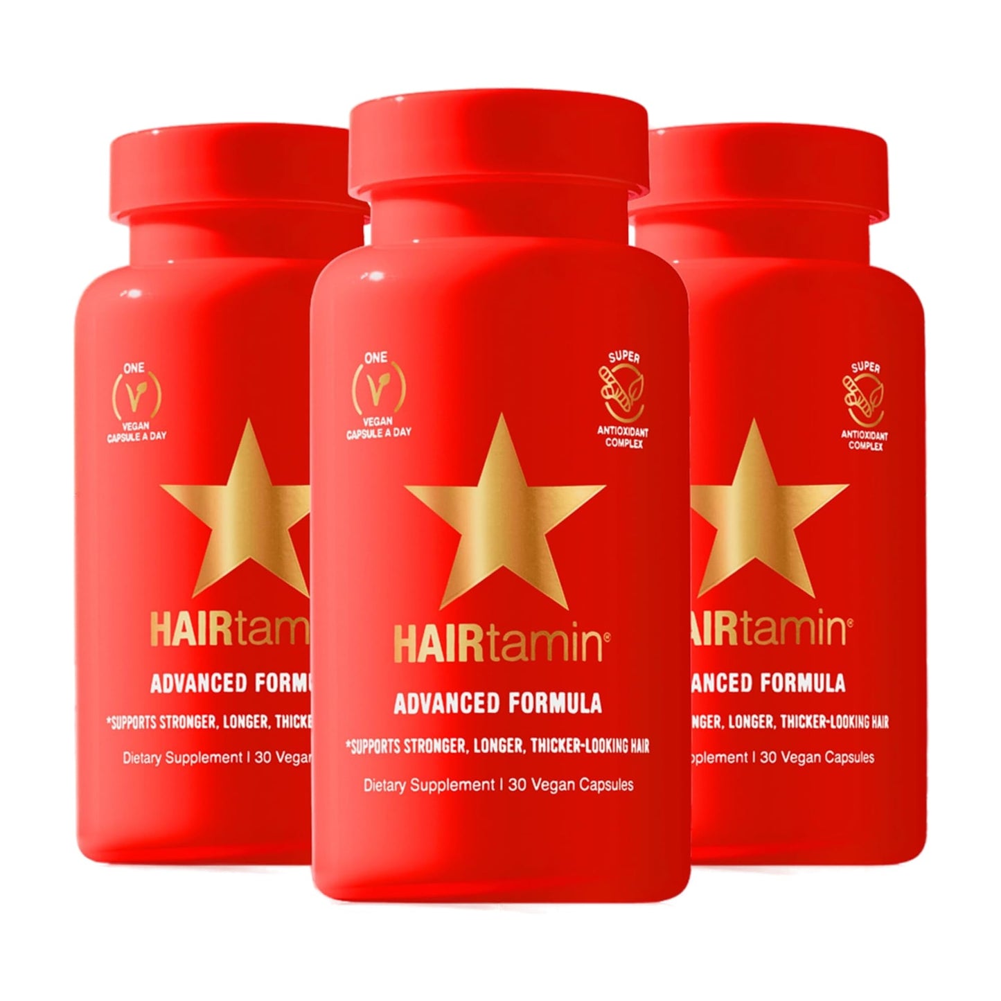 HAIRtamin Advanced Formula Hair Vitamins for Women & Men | Vegan 5000 Mcg Biotin Capsules Vitamin Supplement | Hair Skin and Nail Capsule Supplement to Promote Hair Growth & Thickness | 30 Count