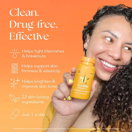 HAIRtamin SKINtamin Vegetarian Collagen Pills | Best Collagen Supplements for Women to Support Skin Firmness and Wrinkles | Skin Supplement Formulated to Help Reduce Blemishes
