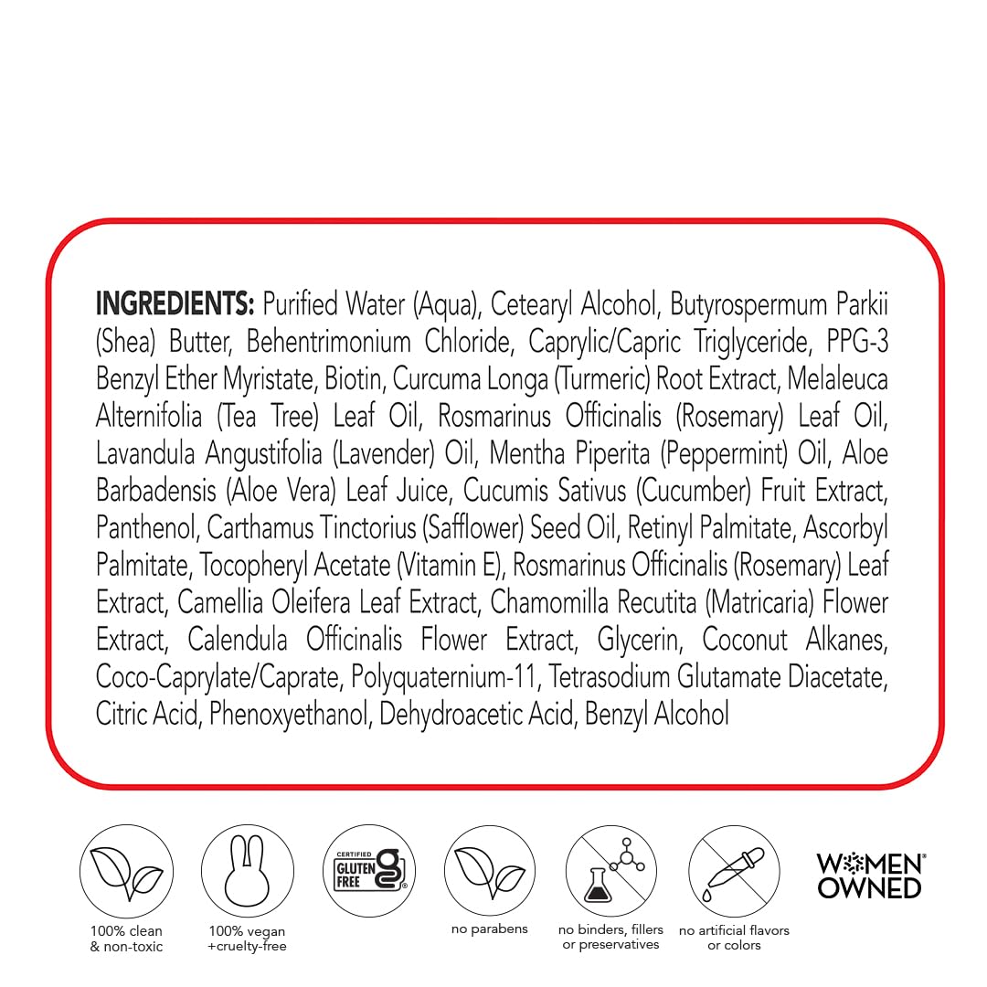 HAIRtamin Hair Conditioner - Biotin & Botanicals Deep Conditioning Mask for Dry, Damaged, Bleached Hair Repair, Moisturizing Hair Treatment for Curly Hair, 8 Fl Oz